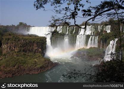A View of the Iguazu Falls from Argentina