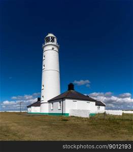 A view of the Nash Point Lighthouse in South Wales
