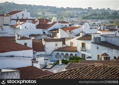 a view of the old Town of the city Evora in Alentejo in Portugal. Portugal, Evora, October, 2021