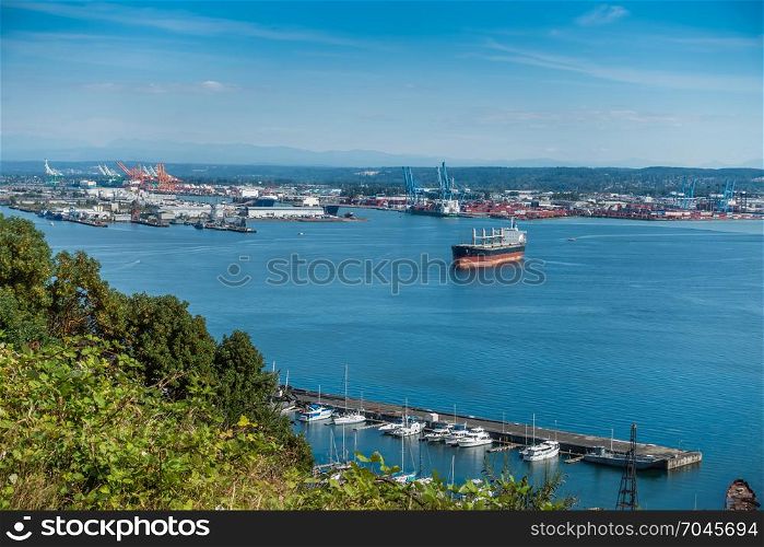 A view of the Port of Tacoma in Washington State.