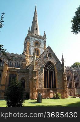 A view of Trinity Church and gardens