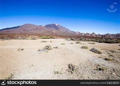 A view of volcano Mount Teide, in Teide National Park, in Tenerife, the highest elevation in Spain