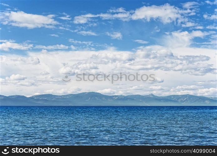 a view on lake Tahoe from eastern side