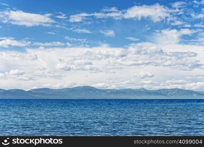 a view on lake Tahoe from eastern side