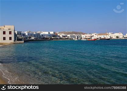 A view on the old port of Mykonos