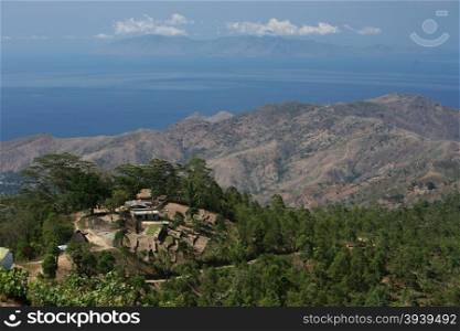 a vilage in the landscape near the city of Dili in the south of East Timor in southeastasia.&#xA;
