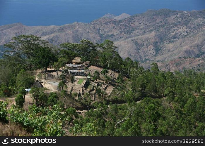 a vilage in the landscape near the city of Dili in the south of East Timor in southeastasia.&#xA;