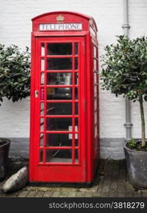 A vintage British Red Telephone Kiosk