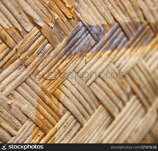 a wall build on wicker bamboo like abstract vintage surface