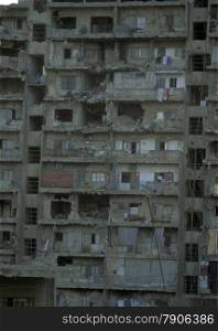 a war Ruin House in the city centre in Beirut in Lebanon.. ASIA LEBANON BEIRUT