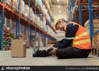 A warehouse employee was injured in an accident. because the product package fell from the shelves and crushed the employee’s leg severely