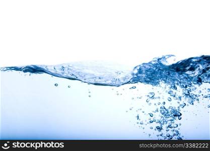 A water background image of bubbles and waves