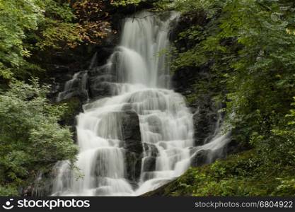 A waterfall in the central region of Ireland