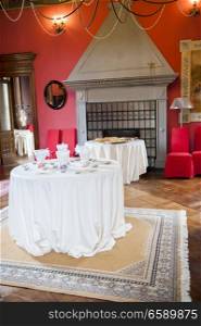 a weddin table in the Tercesi castle