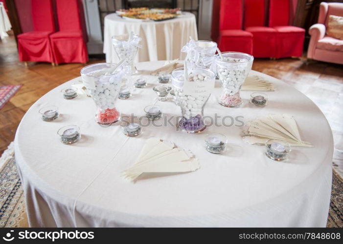 a weddin table in the Tercesi castle