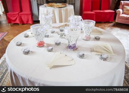 a weddin table in the Tercesi castle