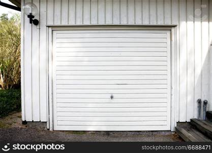 A white garage door abstract