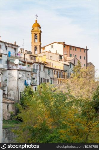 A wiew of Sassocorvaro, a little town in the north of the Marche, Italy