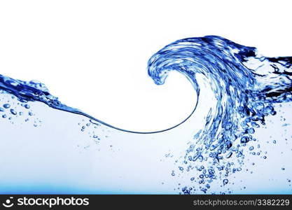 A wild deep blue ocean curl