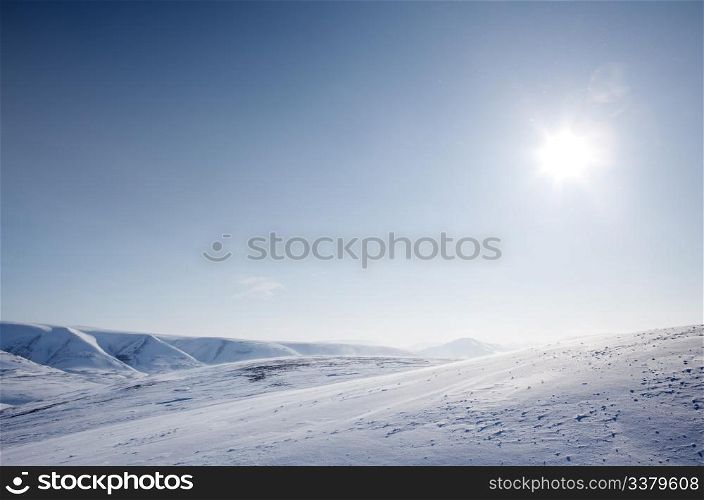 A wilderness landscape from the island of Spitsbergen, Svalbard, Norway
