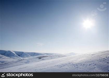 A wilderness landscape from the island of Spitsbergen, Svalbard, Norway