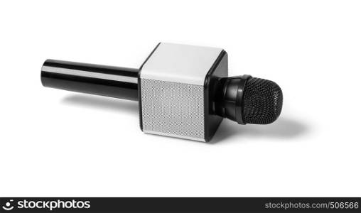 a wireless microphone on a white background
