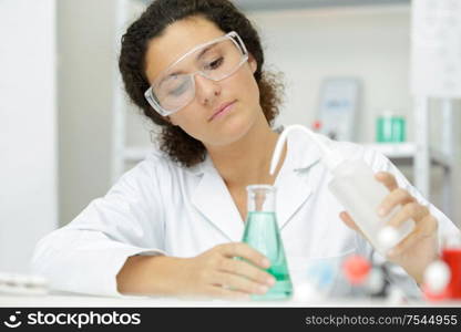 a woman in a lab