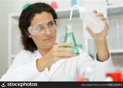 a woman in the lab
