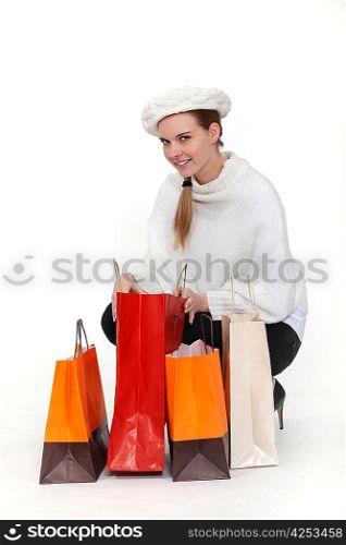 A woman shopping.