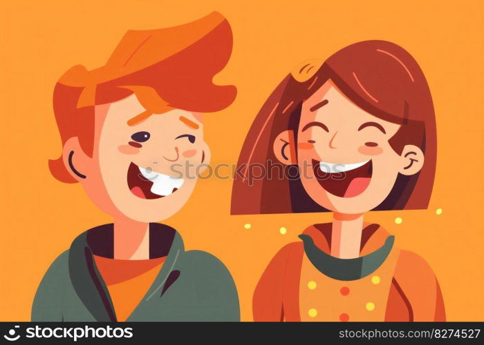 A woman with a contagious smile, enjoying the positive and lighthearted atmosphere of an April Fool’s Day party. The image captures the essence of genuine happiness and satisfaction. AI Generative. 