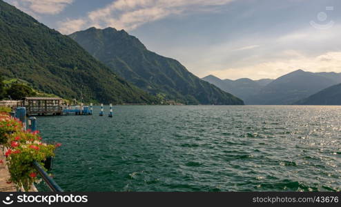 A wonderful view of the Iseo lake from Pisogne town.