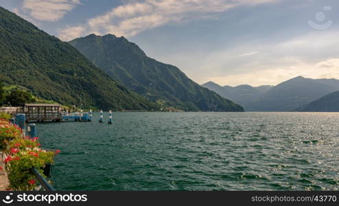 A wonderful view of the Iseo lake from Pisogne town.