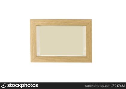 A wood picture frame, isolated with clipping path.