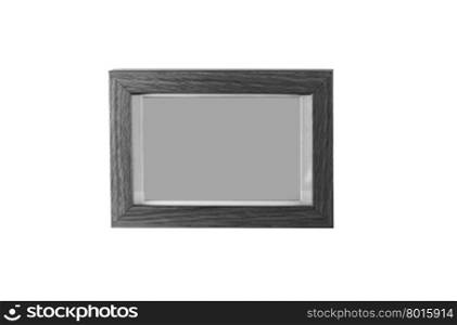 A wood picture frame,with clipping path. black and white photography