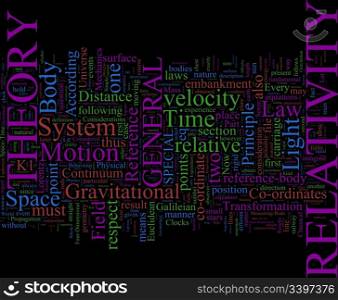 A word cloud based on Einstein&rsquo;s Relativity Theories