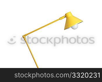 A yellow trandy lamp shade