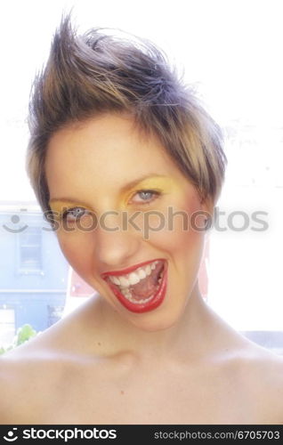 A young Australian model poses in studio. .