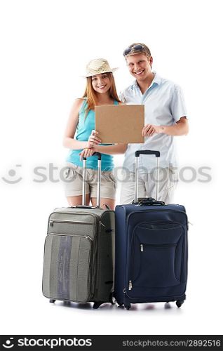 A young couple goes on vacation