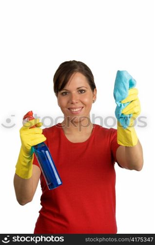 a young woman brushing your angry at. everyday household