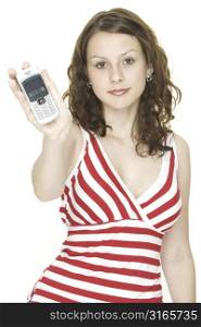 A young woman with her cellphone