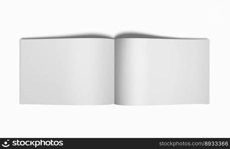 A4 Advertising Magazine Brochure Mockup 3D Rendering White Background