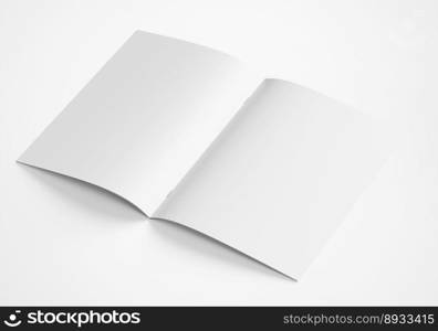 A4 Advertising Magazine Brochure Mockup 3D Rendering White Background