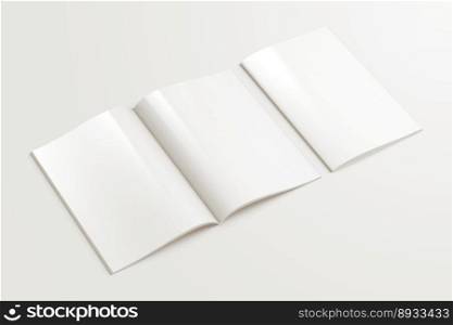 A4 Advertising Magazine Brochure Mockup 3D Rendering White Background