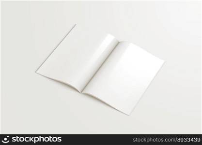 A4 Advertising Magazine Brochure Mockup 3D Rendering White Background