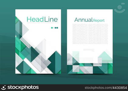 A4 front page business identity for annual report, Corporate brochure leaflet and abstract geometric background with headline