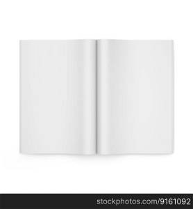 A4 Vertical Brochure, Magazine, Catalog Mockup on White Background. 3D Rendering.
