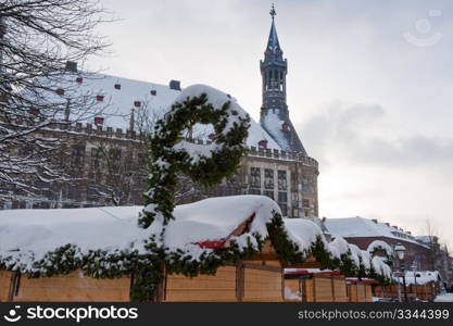 Aachen during winter