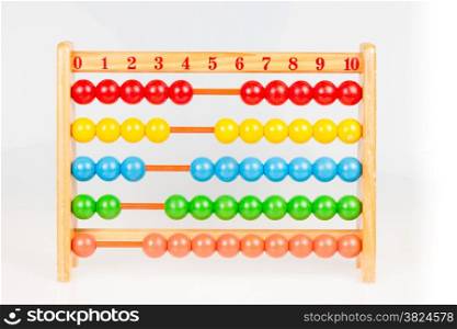Abacus on isolated white