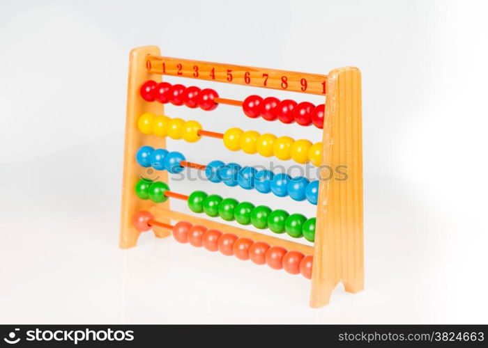 Abacus on isolated white