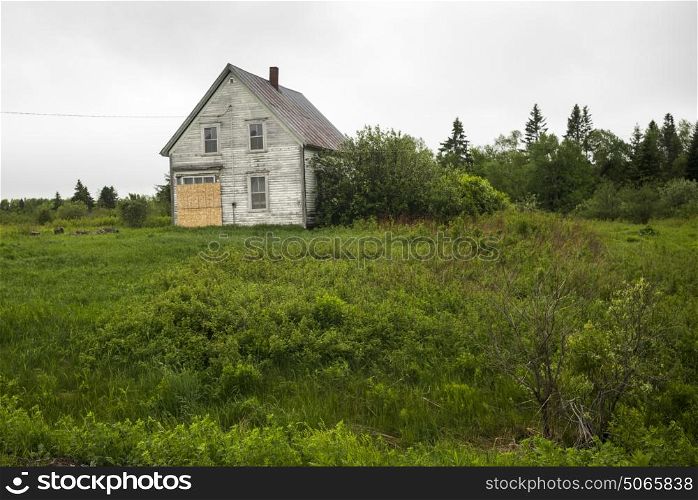 Abandoned barn at farm, Beaubassin East, New Brunswick, Canada
